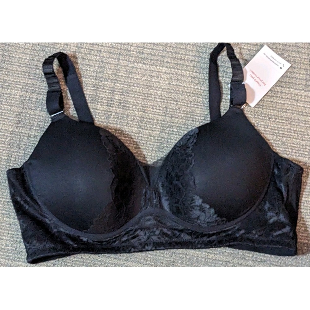 NEW SonaShape Daily Support Comfort Seamless Lifting Bra Size XL Black With Tag